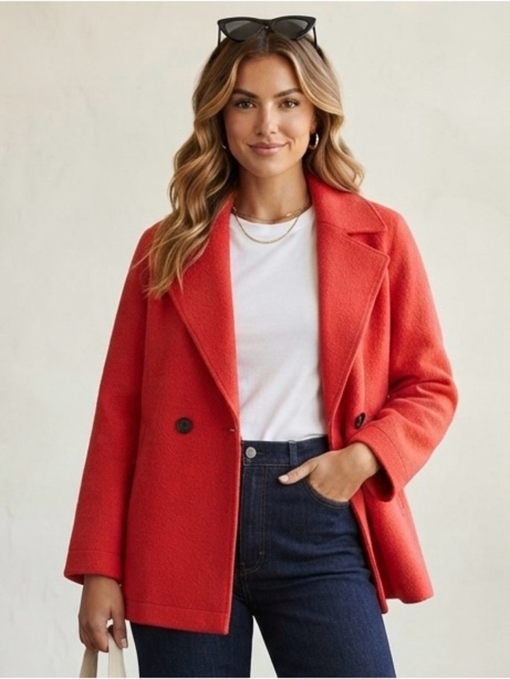 NWOT Banana Republic Wool Peacoat Size S